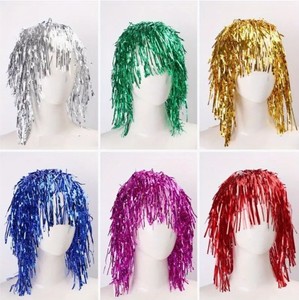 Sombrero de Lluvia de PET Colorido con Peluca, Decoración para Fiestas, Accesorio Brillante con Luces para Fanáticos del Animismo - Product Image 2