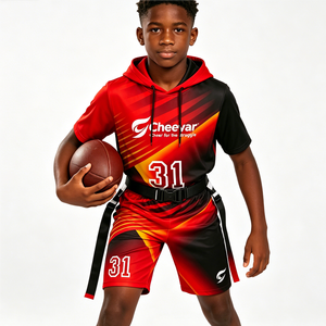 Jersey Flag Football Remaja Bernapas 7V7, Seragam Flag Football Sublimasi, Kaos Berkerudung - Product Image 1