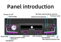 Autoradio Stéréo Universel 7" 1DIN Android 11, Écran HD Rétractable, Électronique Automobile avec 1+16G/2+32G/2+64G, WiFi et Navigation GPS