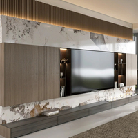 Meuble TV haut de gamme Meitian, fabriqué en Chine, meuble TV, console avec tiroirs, éclairage LED, meubles de chambre à coucher