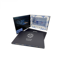 Large Capacity 10 Inch Lcd Video Greeting Card Hard Cover Auto Play Digital Video Brochure with Design