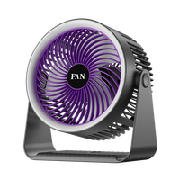 Ventilateur de lumière LED Portable muet à vent élevé rechargeable pour bureau à domicile dortoir Camping utilisation extérieure application intérieure
