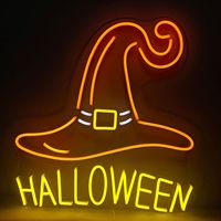 Lumières néon en acrylique, fournitures pour fêtes d'Halloween, décoration de mariage et de maison, lettres personnalisées, publicité LED, enseigne néon personnalisée pour entreprise et fête