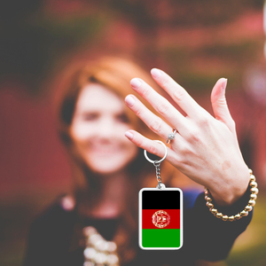 Porte-clés national rectangulaire personnalisé en gros porte-clés afghanistan pendentifs souvenir matériel acrylique - Product Image 3