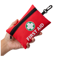 Trousse de premiers soins personnalisée, portable, de voyage, de camping, en tissu Oxford polyester noir, avec poignée