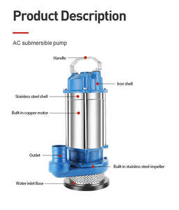 Edelstahl-Abwasser-Tauchpumpe mit Kupferdrahtmotor, Hoher Durchfluss, Hohe Förderhöhe, Messingkonstruktion - Product Image 2
