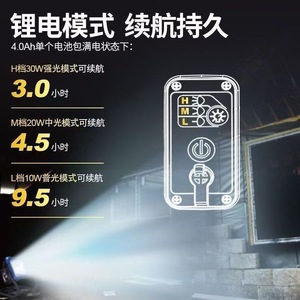 Lampe de travail LED rechargeable Dongcheng DCWL20 20V, lampe d'outillage portable pour extérieur - Product Image 2