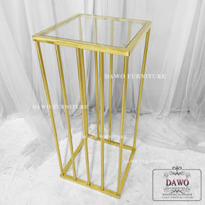 Mesa de pastel de acero inoxidable moderna <span class=keywords><strong>2023</strong></span> con escaparate nuevo diseño para eventos de boda y fiesta para decoraciones de banquetes y bares - Product Image 2