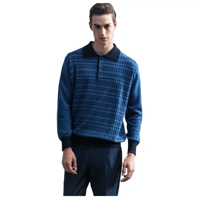 New fashion pure cashmere jacquard sweater for men