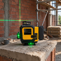 Outil d'alignement laser à faisceau vert 360 degrés pour grille de plafond, qualité industrielle et bricolage, alimenté par batterie au lithium, auto-nivelant électronique