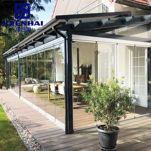 <span class=keywords><strong>Sunrooms</strong></span> case di vetro Veranda giardino in alluminio su misura prendisole retrattile case di vetro - Product Image 2