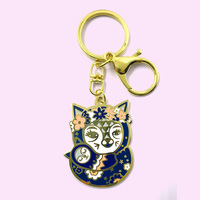 Yüksek kalite ücretsiz örnek özel sert emaye yumuşak emaye metal anahtarlık kolye metal charms karikatür anime metal anahtarlık
