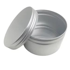 Venta al por mayor de fábrica, precio bajo, crema cosmética, lata de aluminio para tarro de vela de aluminio