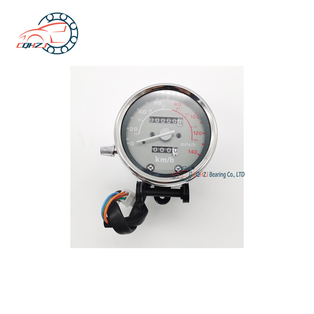 CQHZJ New Chrome Digital Display Speedometer Odometer Meter with Motorcycle Tachometer Replacement for Steed VLX400 CA250