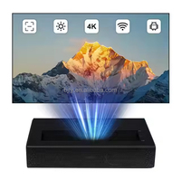 D068 UST Vidéoprojecteur Laser 4K à Ultra Courte Focale 1080P HDR 360° Gaming Android TV WiFi 6 pour Home Cinéma