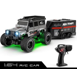 Dwi Dowellin Mini Camioneta Monstruo RC de 2.4Ghz, Camioneta Monstruo a Escala 1/64 con Control Remoto y Luces, Camión Semirremolque RC de Aleación - Product Image 3
