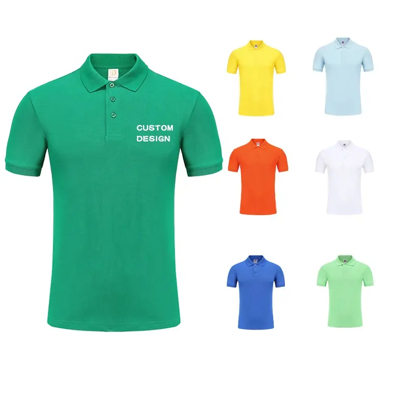 Hochwertige benutzer definierte Stickerei Polo T-Shirt Baumwolle T-Shirt Baumwolle Polo-Shirt