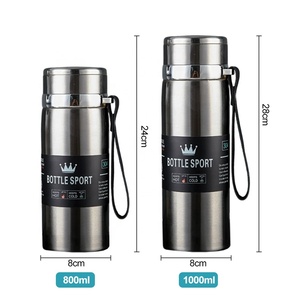 BPA Free Vacuum Thermos <span class=keywords><strong>Flask</strong></span> 800ml <span class=keywords><strong>1000ml</strong></span> Garrafas de água dupla parede com chá Infuser e anti-derrapante Base incluída logotipo personalizado - Product Image 2