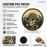 Écussons en caoutchouc souple 3D en gros, design slogan rond, à coudre, badges en PVC avec velcro, étiquettes de vêtements imperméables pour streetwear, casquettes et chapeaux
