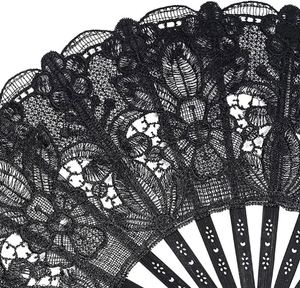 Customized Eco-Friendly Wedding Invitation Folding <b>Bamboo</b> Held Fan With Lace for Weddings Hand Painted Craft - Product Image 6