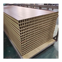 Paneles de Columnas Decorativas de Madera WPC para Hoteles Modernos, Columnas Griegas Resistentes al Agua, al Fuego y a los Arañazos para Techo, 50*50 50*100mm