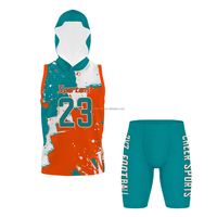 Jersey & Seragam Flag Football Tanpa Lengan Custom dengan Desain Kustom, Panel Samping Jaring 100% Polyester untuk Sirkulasi Udara