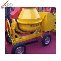 Petite bétonnière diesel 300L 350L 400L 500L Mélangeur à béton portable à tambour mobile Mini bétonnière