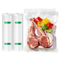 Rouleaux de plastique sous vide de qualité alimentaire personnalisés, gaufrés, pour emballage sous vide de salades et aliments pour bébés, compatibles micro-ondes