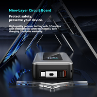 Batterie externe 65W PD 20000mAh avec câble rétractable Type C et Micro USB, écran LCD vertical, charge rapide, chargeur portable pour ordinateur portable
