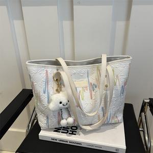 Bolso de Hombro Antirrobo Portátil de Tela No Tejida Simple y Moderno al por Mayor, Bolso de Mano de Gran Capacidad con Cierre para Mujer, para Viajes de Negocios - Product Image 4