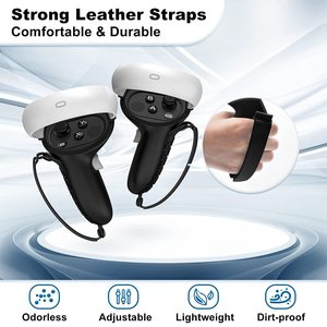 Accesorios de juego de realidad Virtual de silicona de diseño ergonómico compatibles con 2 empuñaduras de controlador Thumbstick Fundas protectoras - Product Image 5
