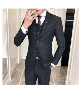 10% de descuento (chaqueta + pantalón + chaleco) empresas mayoristas chinas blazer hombres traje de 3 piezas hombres una hebilla Casual hombres formas Suite - Product Image 5