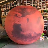 Ballon gonflable géant personnalisé avec éclairage LED, décoration extérieure, grande lune gonflable avec LED décoratives à l'hélium