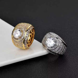 Anillo de Moda Personalizado con Diseño <span class=keywords><strong>Chucky</strong></span>, Estilo Hip-Hop, Mezcla de Piedras Naturales Grandes y Cristal, Marca de Moda con Personalidad - Product Image 1
