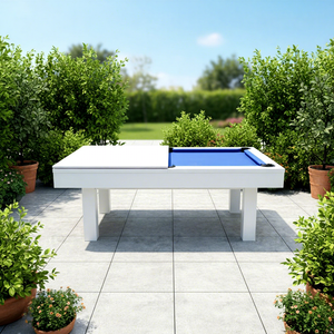 WANYAJU <span class=keywords><strong>Mesa</strong></span> de <span class=keywords><strong>Billar</strong></span> Profesional Rústica Moderna 2 en 1 con Bancos, <span class=keywords><strong>Mesa</strong></span> de <span class=keywords><strong>Billar</strong></span> de 8 pies y 7 pies para el Hogar - Product Image 2