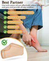 Attelle ajustable pour les pieds avec compresse d'huile de ricin, réutilisable, pour la cheville, enveloppement pour les pieds à l'huile de ricin biologique