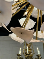 Lustre Sputnik en verre de Murano et laiton, style Mid-Century Modern, luminaire suspendu étoile pour couloir, salon, salle à manger, hall d'entrée