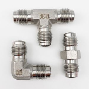 Conector VCR de Acero Inoxidable 316L de 1/4 Pulgada, Tipo Codo Recto, para Rutas de Gas de Laboratorio - Product Image 1