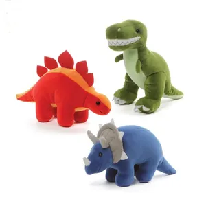 2024 grosir mainan mewah dinosaurus bantal lembut Mini hijau ungu boneka hewan dinosaurus mainan mewah