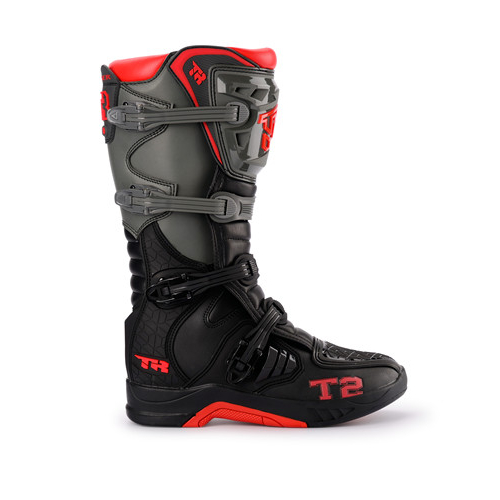 TR Tiger MTR-T2 Black Gray Motocross Boots - Durable, Waterproof