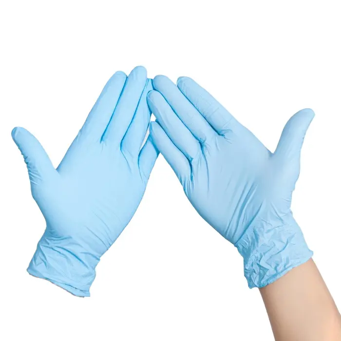 Sarung tangan sekali pakai nitril sintetis 100 buah, kemasan Individual 4.5 Gram sarung tangan Handschuh Medic Examin nitril bubuk Fr