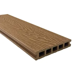 Outdoor Flooring Wood Plastic Material Hollow Core Deck Board Flooring Planks Fitted Composite Decking