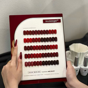 Ensemble de vernis à ongles en gel UV de la série rouge, 20 couleurs, avec tableau d'affichage des couleurs pour salon de manucure - Product Image 1