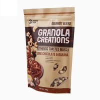 Bolsa de pie para embalaje de alimentos, bolsa con cremallera con ventana, Kraft papel artesanal, reutilizable, biodegradable, Doypack Ziplock, marrón y blanco