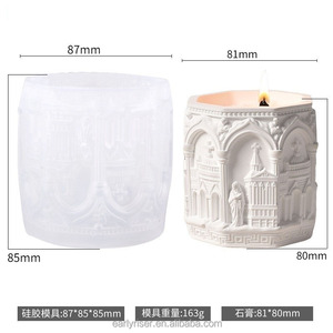 Mattiniera tempio greco Design in Silicone stampo in cemento fatto da te portacandele in gesso, vasetti per aromaterapia, vasi di fiori architettonici - Product Image 6