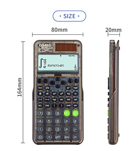 Calculatrice scientifique transparente OS-991ES PLUS II en plastique, 417 fonctions, double alimentation, pour étudiants, rentrée scolaire - Product Image 4