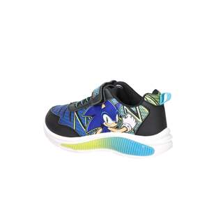 Baskets Sonic pour enfants, bleu et noir, fermeture Velcro, chaussures épaisses - Product Image 3