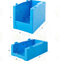 Boîte d'emballage électronique en plastique recyclable, personnalisée, écologique, en PP extrudé, pliable, imperméable, durable, surface brillante, épaisseur 2 mm