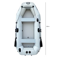 Kayak gonflable pliable résistant à l'eau Solar Marine pour 3 personnes, en PVC, avec plancher pneumatique, 8,5 pieds (260 cm), pour la navigation sur les lacs et les rivières