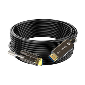 Câble optique actif HDMI 2.1 8K personnalisé, blindé, 48G 8K60Hz, <span class=keywords><strong>fixation</strong></span> par vis, câble HDMI en fibre pour l'ingénierie industrielle OEM ODM - Product Image 1